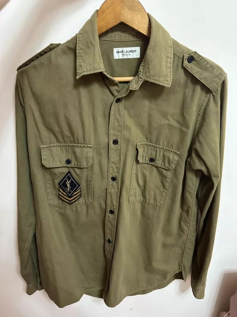 Yves Saint Laurent Saint Laurent Long Sleeve Shirt for Men and Women- DMC Size US S / EU 44-46 / 1 - 1 Thumbnail