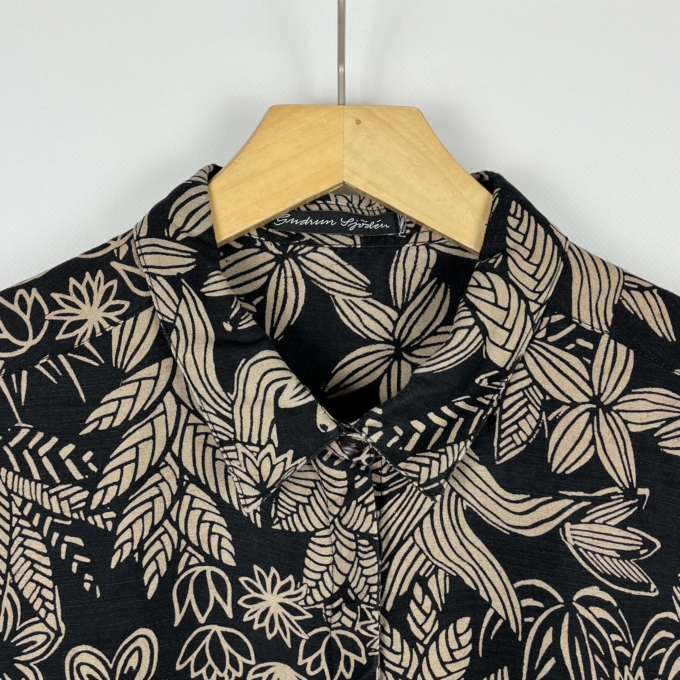 Gudrun Sjoden Ladies Gudrun Sjoden Floral Lilen Midi Tunic Dress Size L / US 10 / IT 46 - 10 Thumbnail