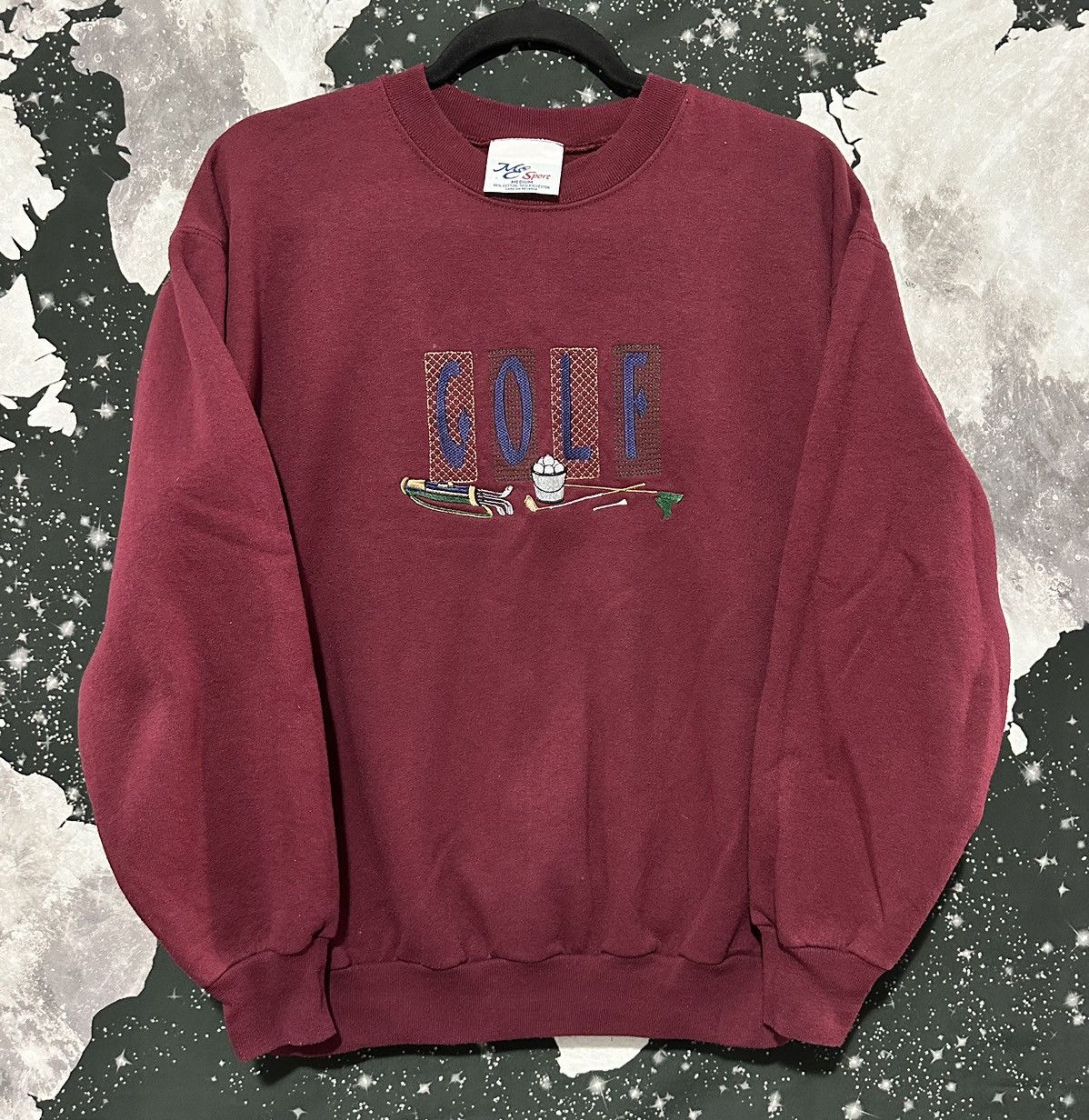 Golf Sports Design Embroidered Sweatshirt