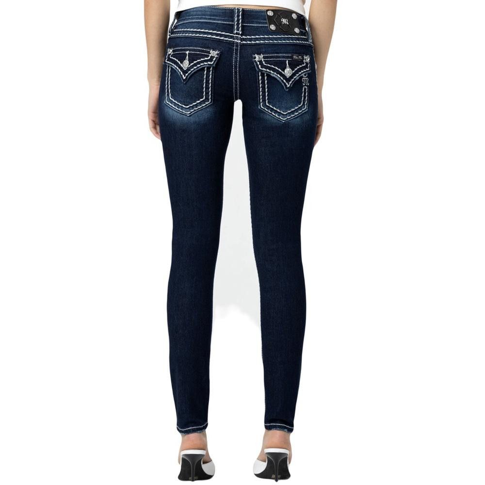 Designer Miss Me Denim Loose Saddle Stitch Border Skinny Jeans 29 Size 29" - 2 Thumbnail