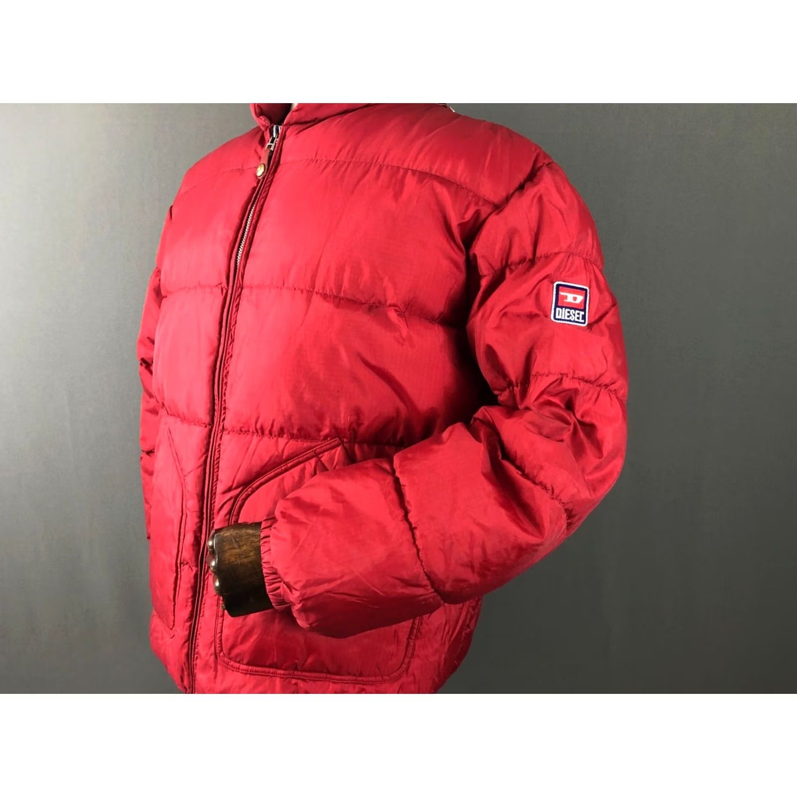 Diesel Diesel Full Zip Puffer Jacket Nylon Men L Red Hooded Jacket Size US L / EU 52-54 / 3 - 6 Thumbnail