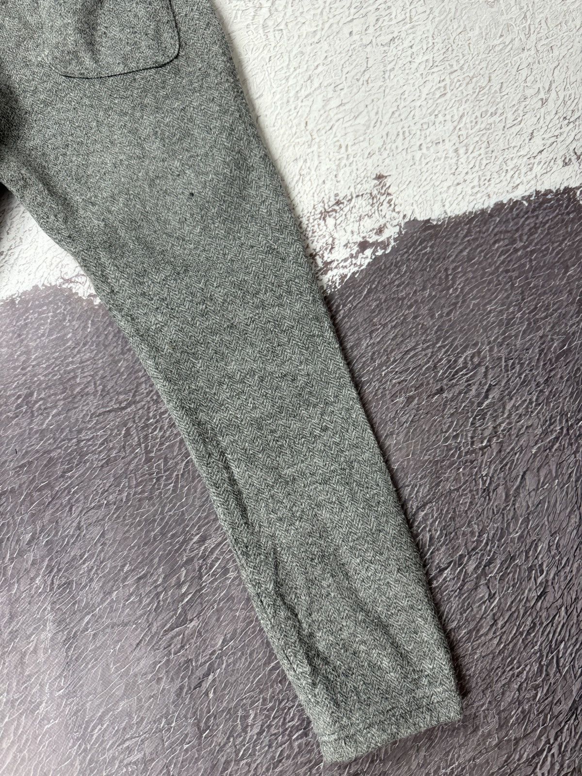Japanese Brand × Vintage Herringbone grey Japan clothing sweat track pants Size US 32 / EU 48 - 17 Thumbnail