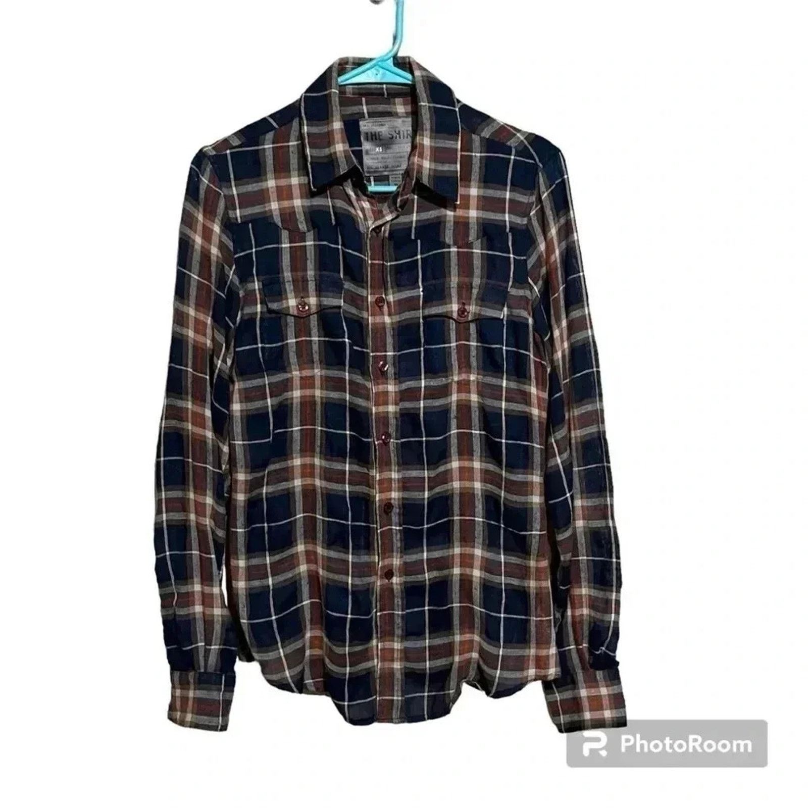 Other Joe’s Jeans ‘The Shirt’ Navy Plaid Lightweight Unisex Sz XS Size XS / US 0-2 / IT 36-38 - 1 Thumbnail