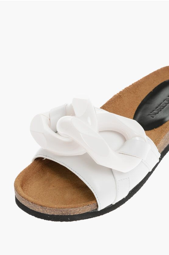 JW Anderson og1mm0624 Solid Leather Sandals in White Size US 6 / IT 36 - 4 Thumbnail