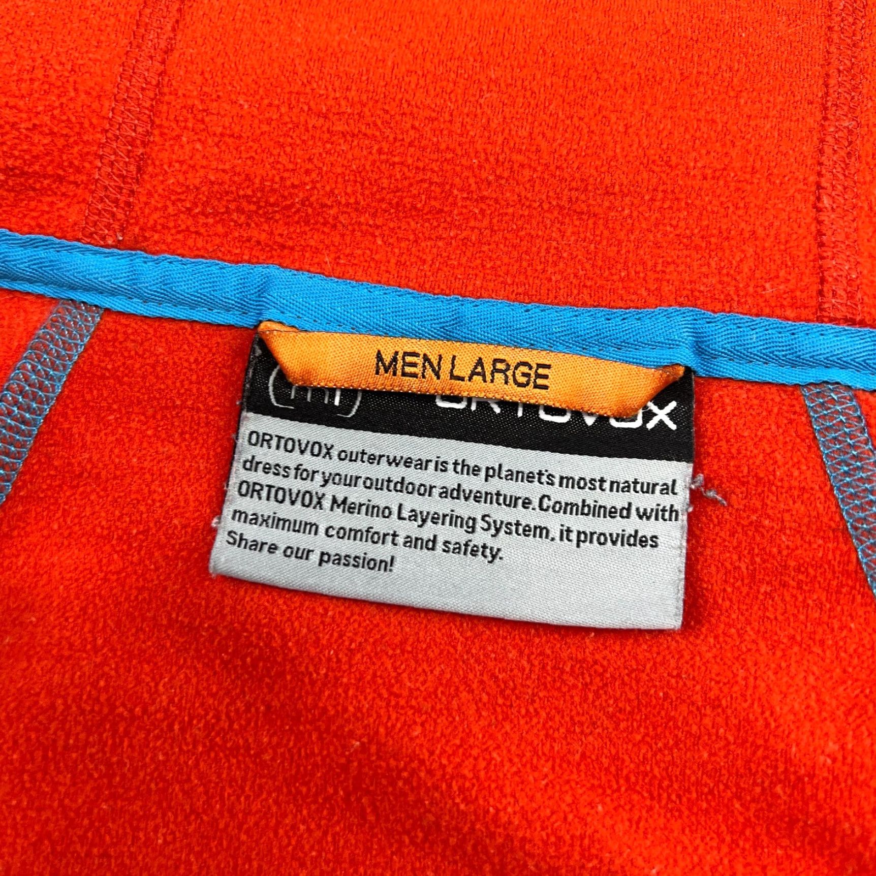 ORTOVOX Ortovox Jacket Mens Large Merino Inside Full Zip Orange Hooded Softshell Track Jacket Mens L Orange Merino Inside Full Zip Hooded Softshell Size US L / EU 52-54 / 3 - 6 Thumbnail