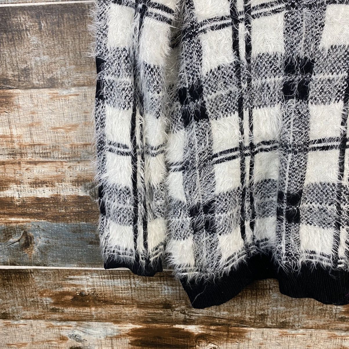 Japanese Brand DL Ingni Black Mohair shaggy fur Knitwear #C1088 Size M / US 6-8 / IT 42-44 - 15 Thumbnail