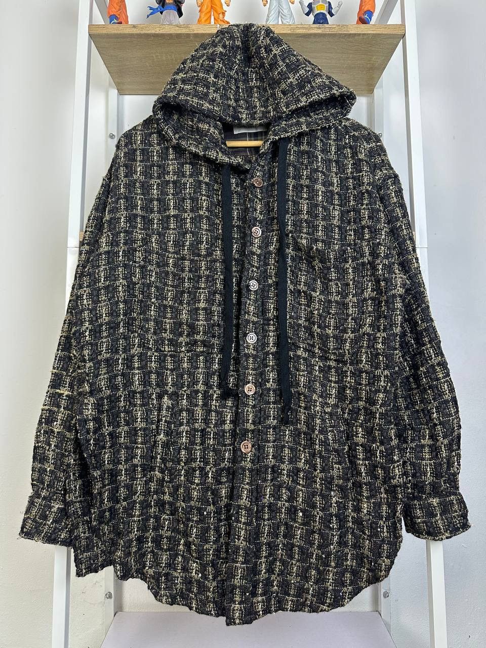 Faith Connexion Faith Connexion Tweed Oversize Hooded Shirt (PIT 22.5) Size S / US 4 / IT 40 - 1 Thumbnail