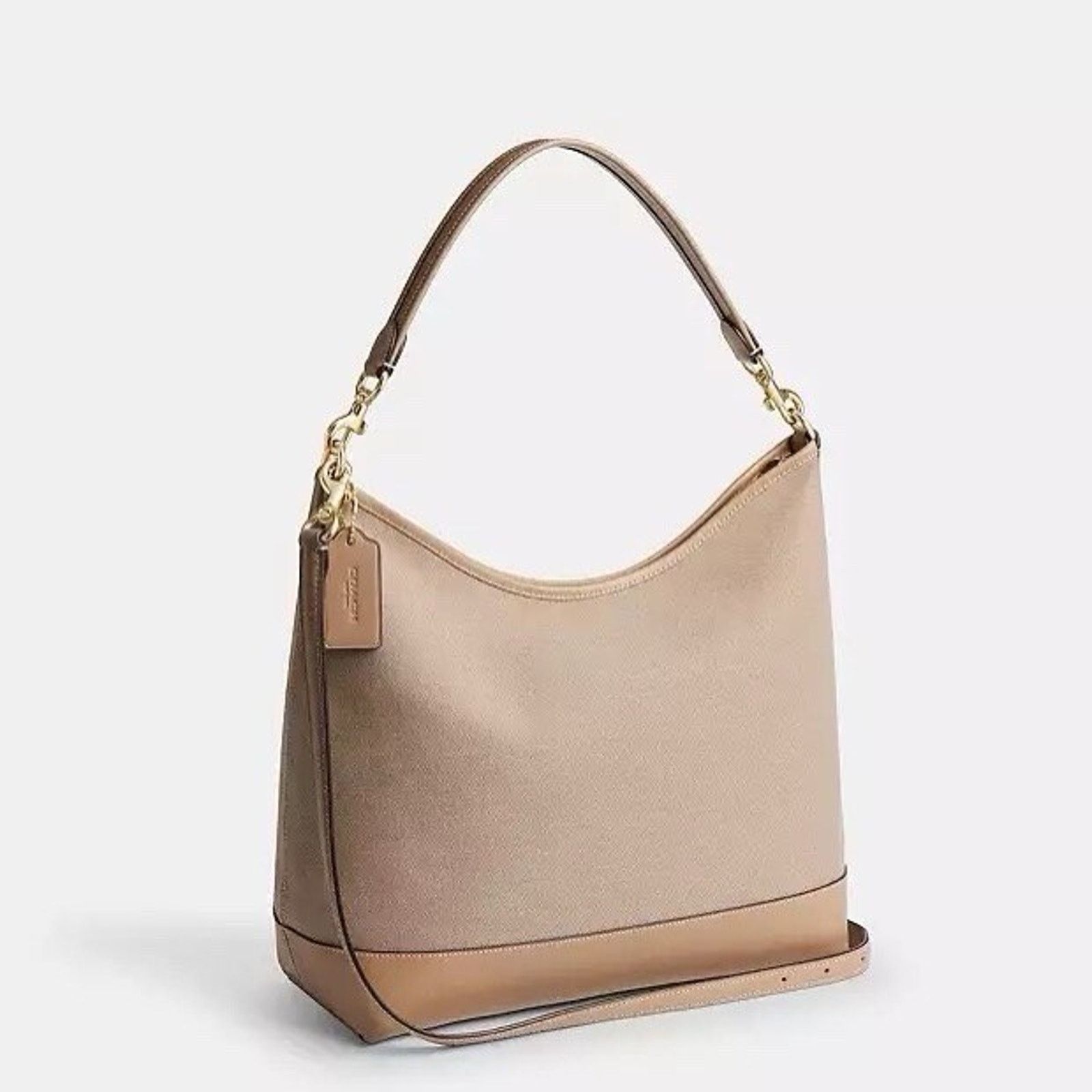 Coach NWT Coach Laurel Large Shoulder Bag CAK92 Dark Natural Size ONE SIZE - 9 Thumbnail
