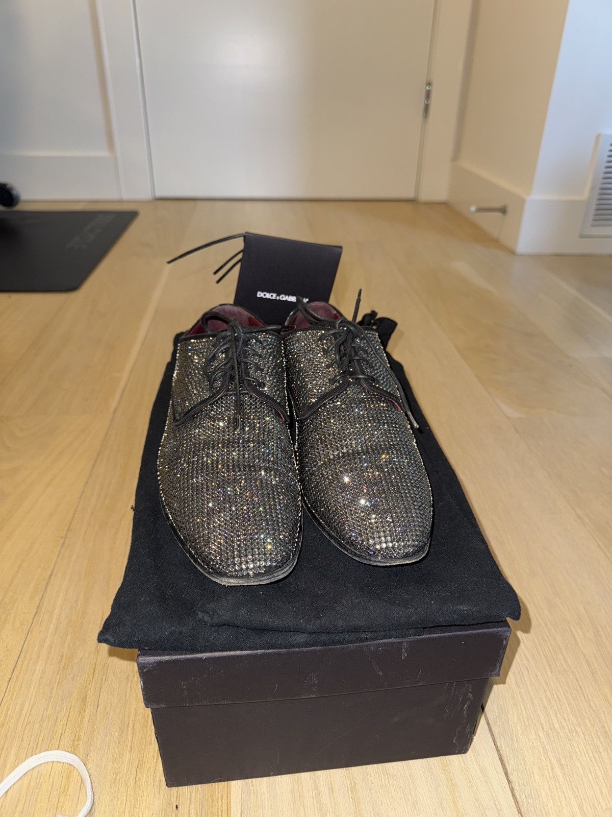 Dolce & Gabbana All over rhinestone derby Size US 9 / EU 42 - 1 Thumbnail
