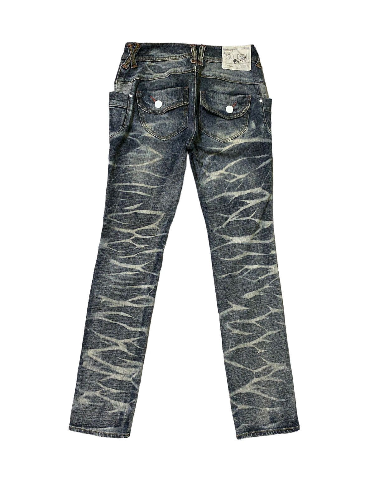 Designer × Japanese Brand Archive Clawmark Spicy Denim Acid Wash Denim Jeans Size US 27 - 2 Thumbnail