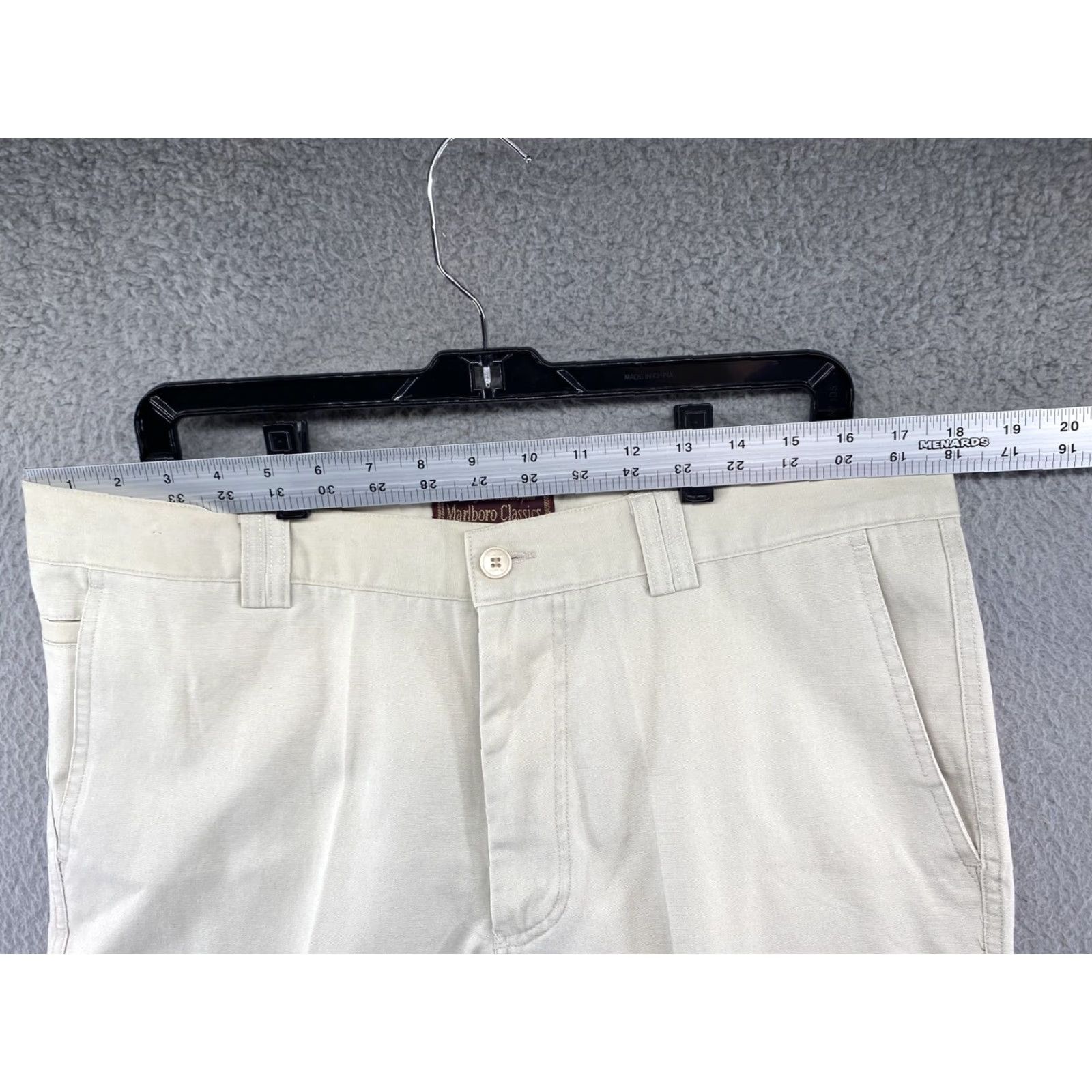 Marlboro Marlboro Classics Pasadena 301 Comfort Trousers Mens 35 Beige Cotton Moleskin Straight 90s Mens Size US 35 - 6 Thumbnail