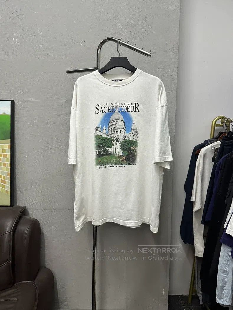Balenciaga Balenciaga Double-Sided Church Print Short Sleeve Size US XS / EU 42 / 0 - 1 Thumbnail