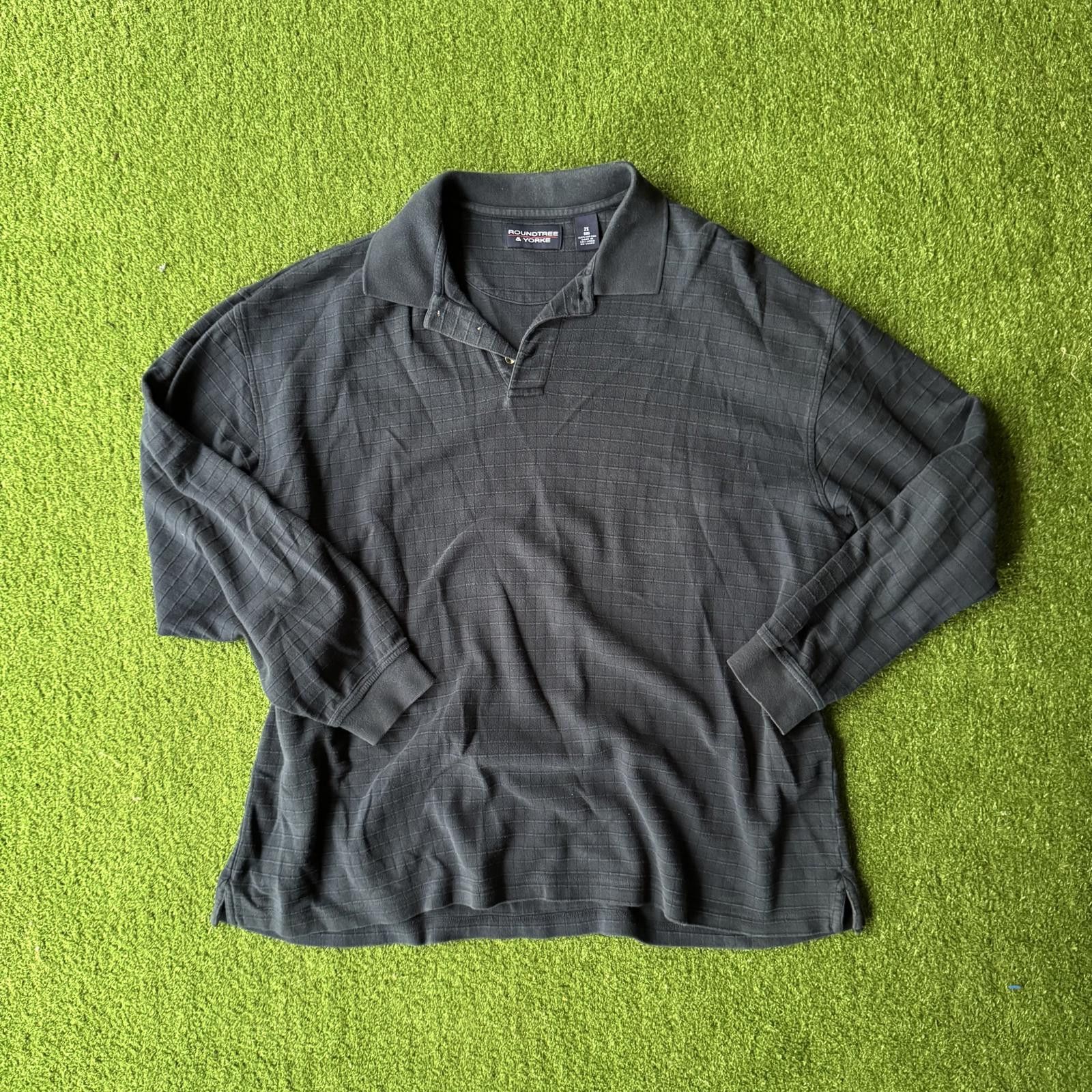 Roundtree & Yorke Roundtree & Yorke Men's 2X Long Sleeve Polo Shirt Size ONE SIZE - 1 Thumbnail