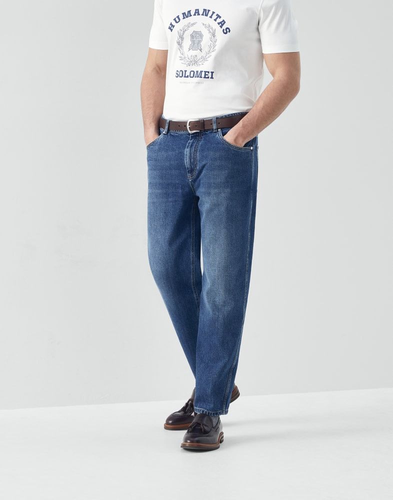 Brunello Cucinelli o1w1db10924 Denim Pants in Open Blue Size US 38 / EU 54 - 1 Preview
