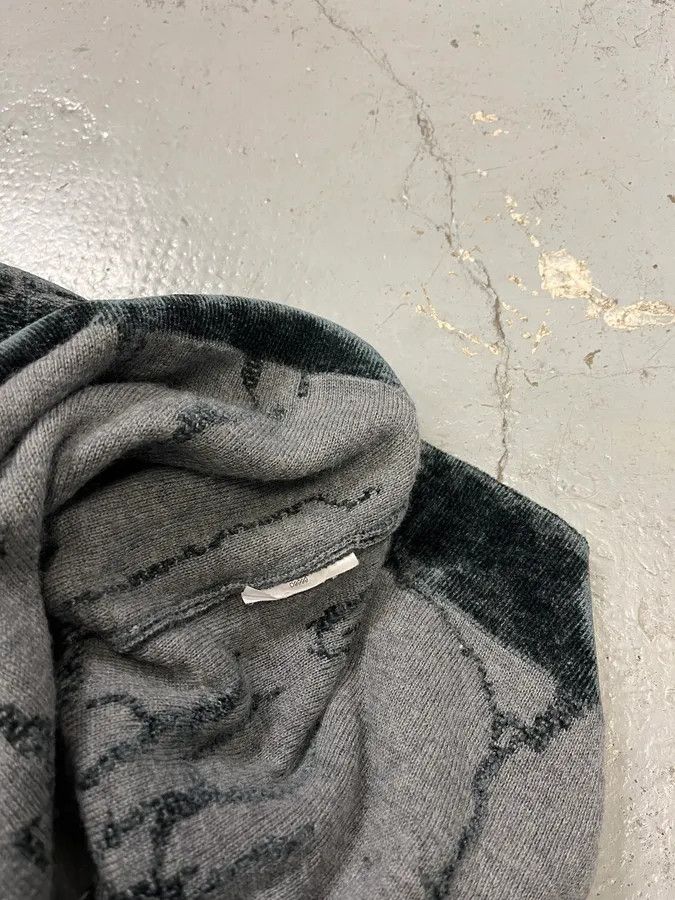 Emporio Armani 2010s Emporio Armani Lightning Crack Grey Velvet Hoodie Size US S / EU 44-46 / 1 - 10 Thumbnail