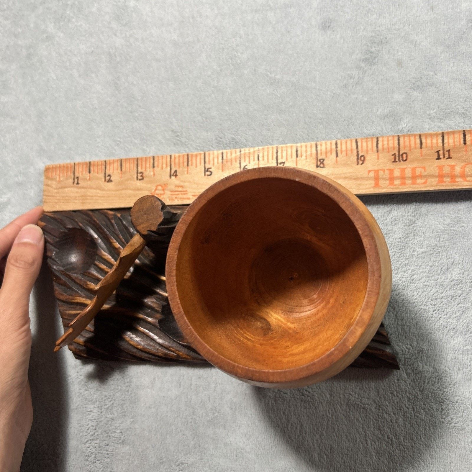 Vintage Antique 1890s Wooden Acorn Smoking Pipe Stand Ashtray Holder Size ONE SIZE - 4 Thumbnail