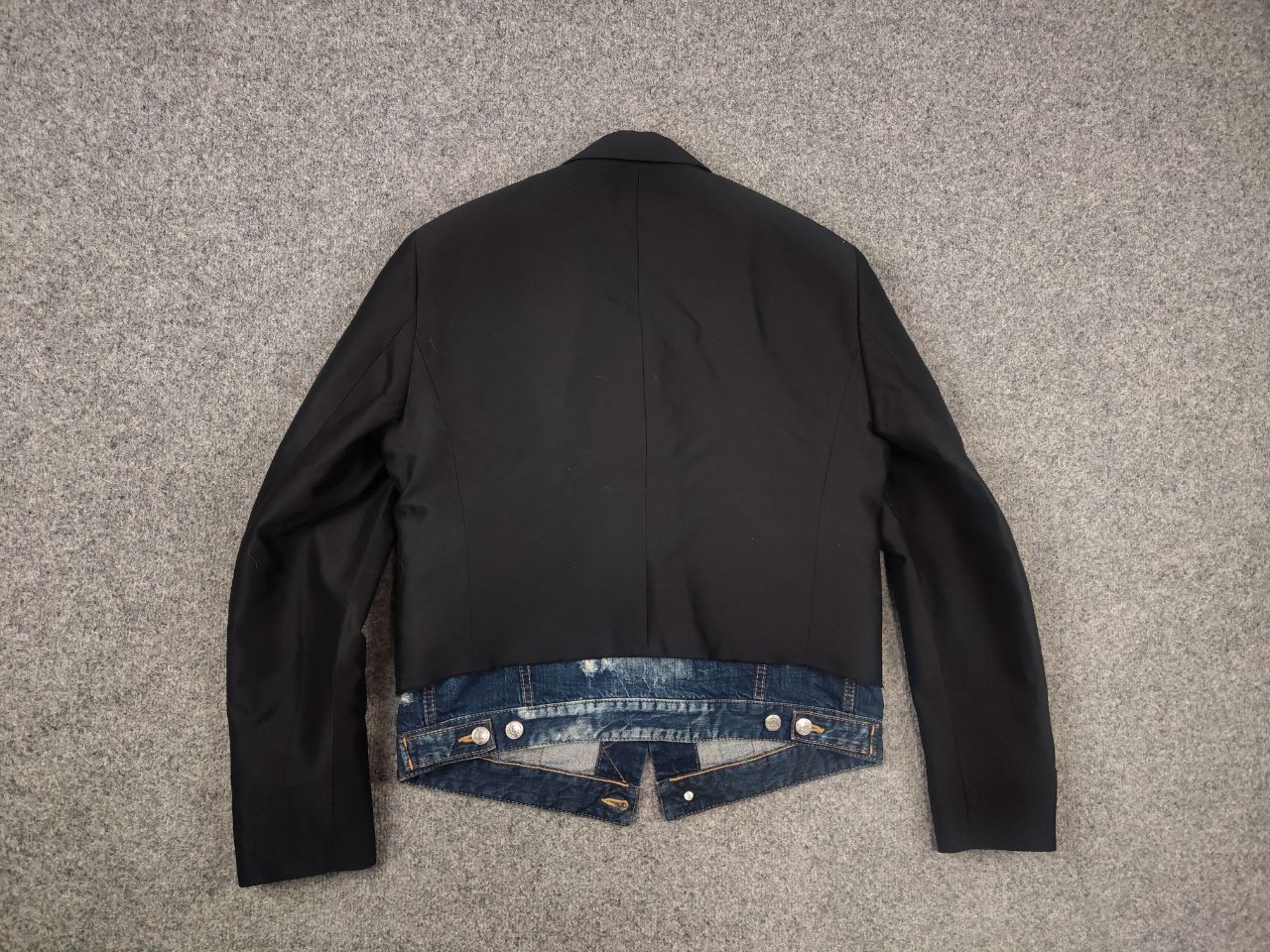 Dsquared2 Rare Dsquared2 AW17 Layered Blazer Distressed Denim Jacket Size US M / EU 48-50 / 2 - 11 Thumbnail