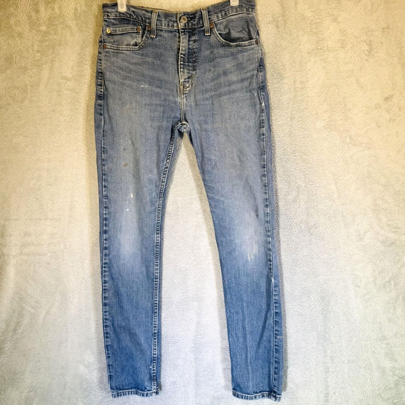 Levi's Levi's 511 Jeans Mens 31x29 Blue Medium Wash Slim Straight Denim Zip Fly Knit Stretch Shirt? Size US 31 - 5 Thumbnail