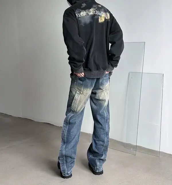 VIBE Vintage washed distressed patchwork rare jeans Size US 34 / EU 50 - 6 Thumbnail