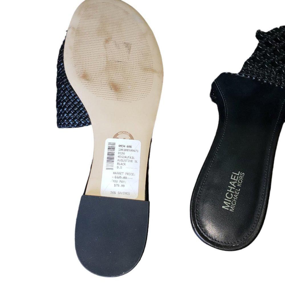 Michael Kors Michael Kors Black Leather Slippers 9.5 Size US 9.5 / IT 39.5 - 2 Thumbnail