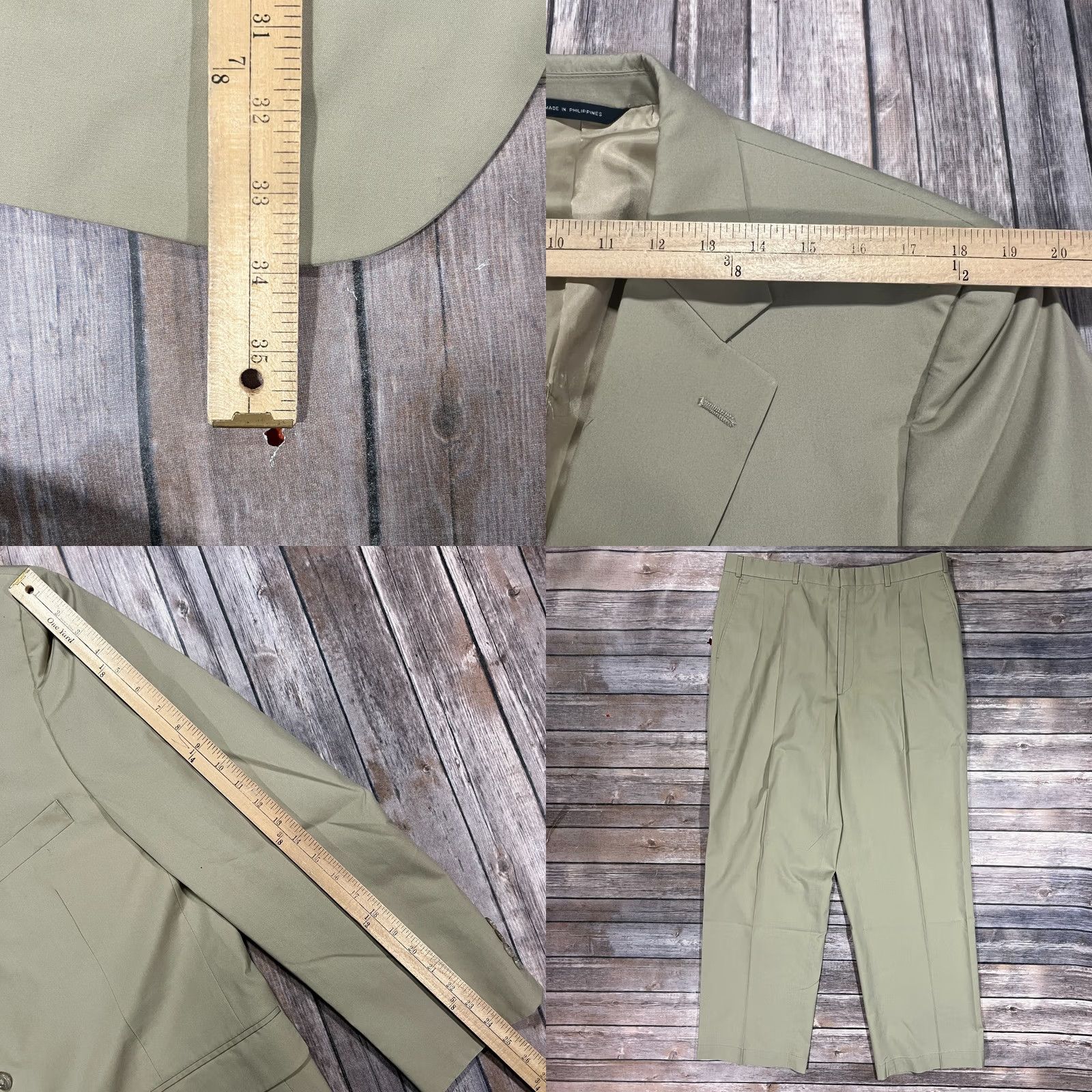 Brooks Brothers Brooks Brothers Suit Sport Coat Blazer Pants Set 43L Mens 36x30 Pleated Beige Size 46R - 8 Thumbnail