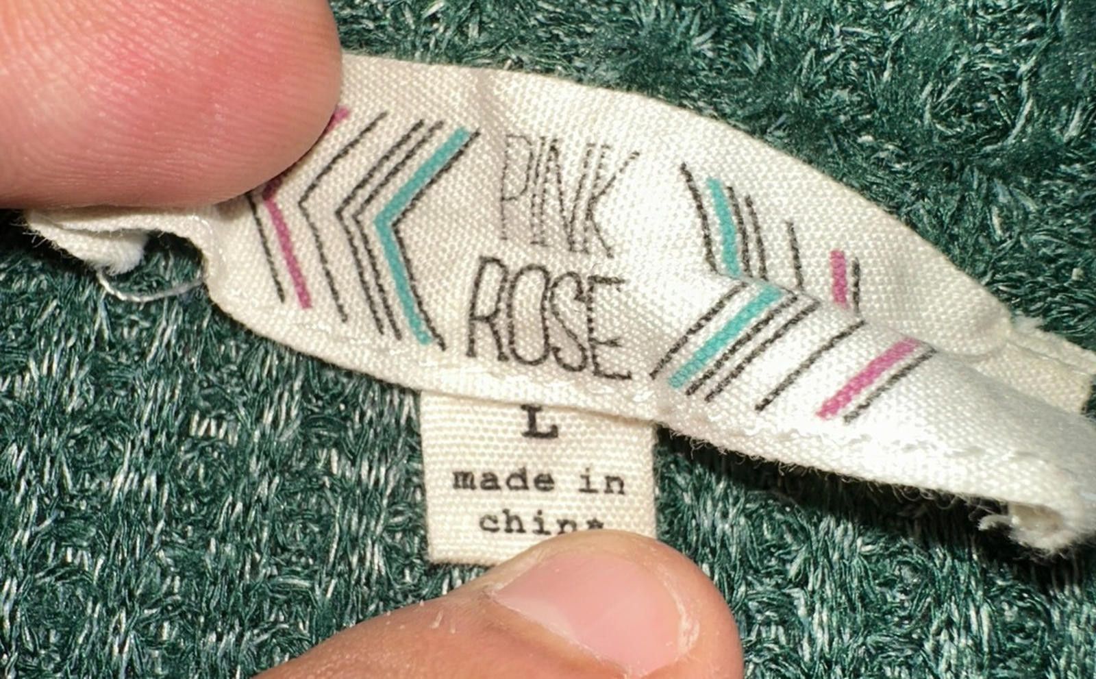Designer Pink Rose Women’s Large Casual Blouse Soft Knit Green Size L / US 10 / IT 46 - 3 Thumbnail