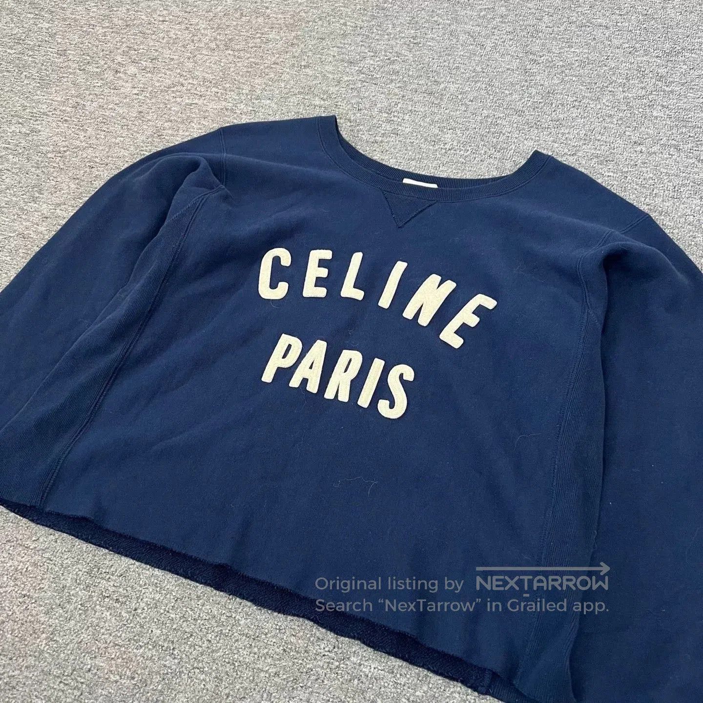 Celine Celine Embroidered Logo Loose Sweatshirt. Size L / US 10 / IT 46 - 5 Thumbnail