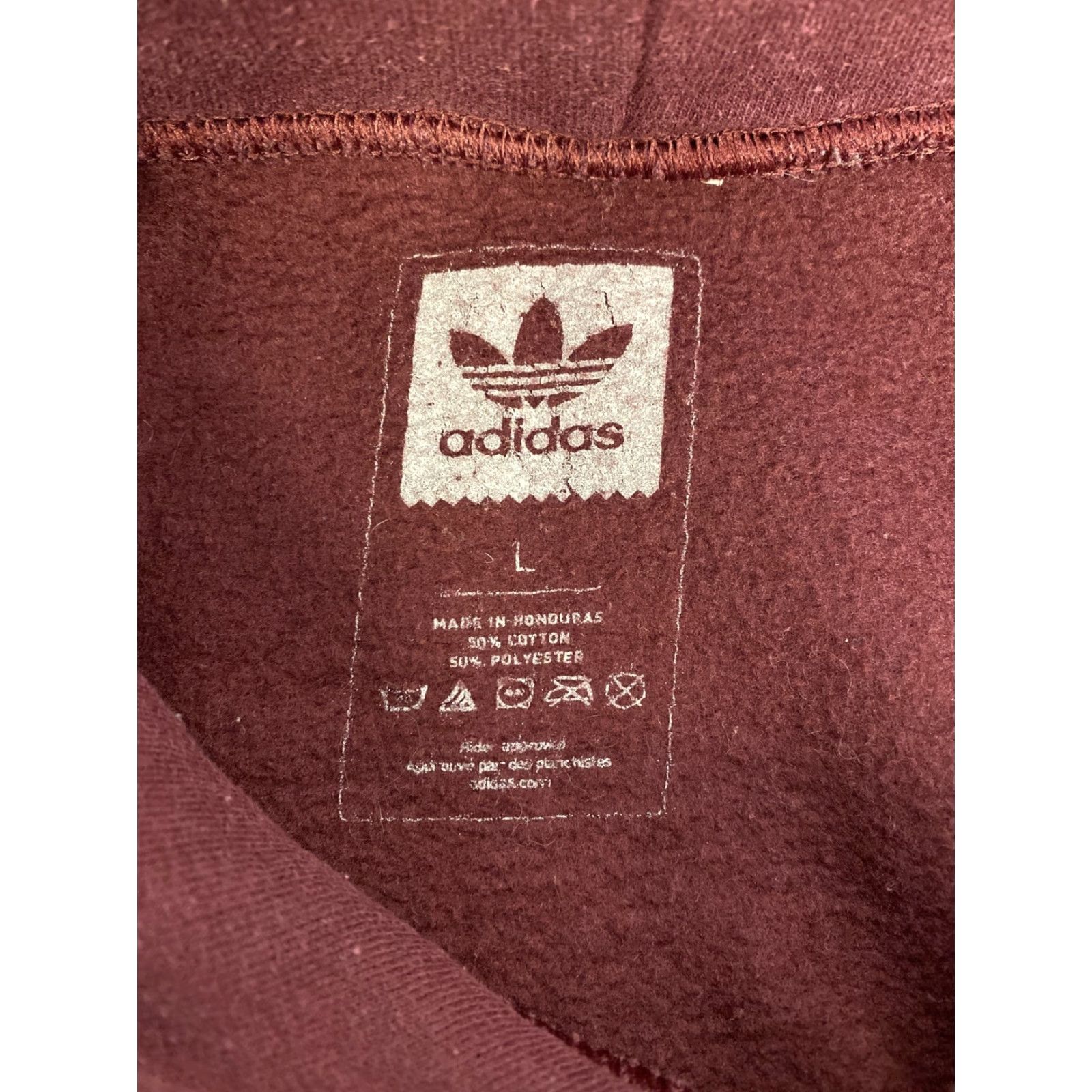 Adidas ADIDAS Sweater Shirt Mens Large Red Outdoors Trefoil Logo Hoodie Sweatshirt /110-2 Size US L / EU 52-54 / 3 - 7 Thumbnail