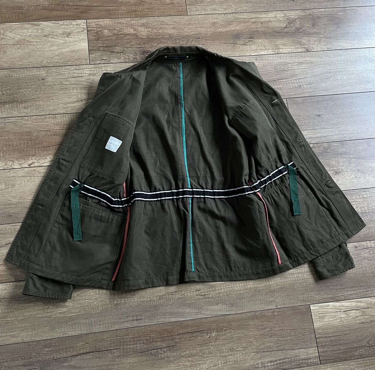 Paul Smith RRP655$ Paul Smith Olive Military Field Blazer Jacket Size US L / EU 52-54 / 3 - 3 Thumbnail