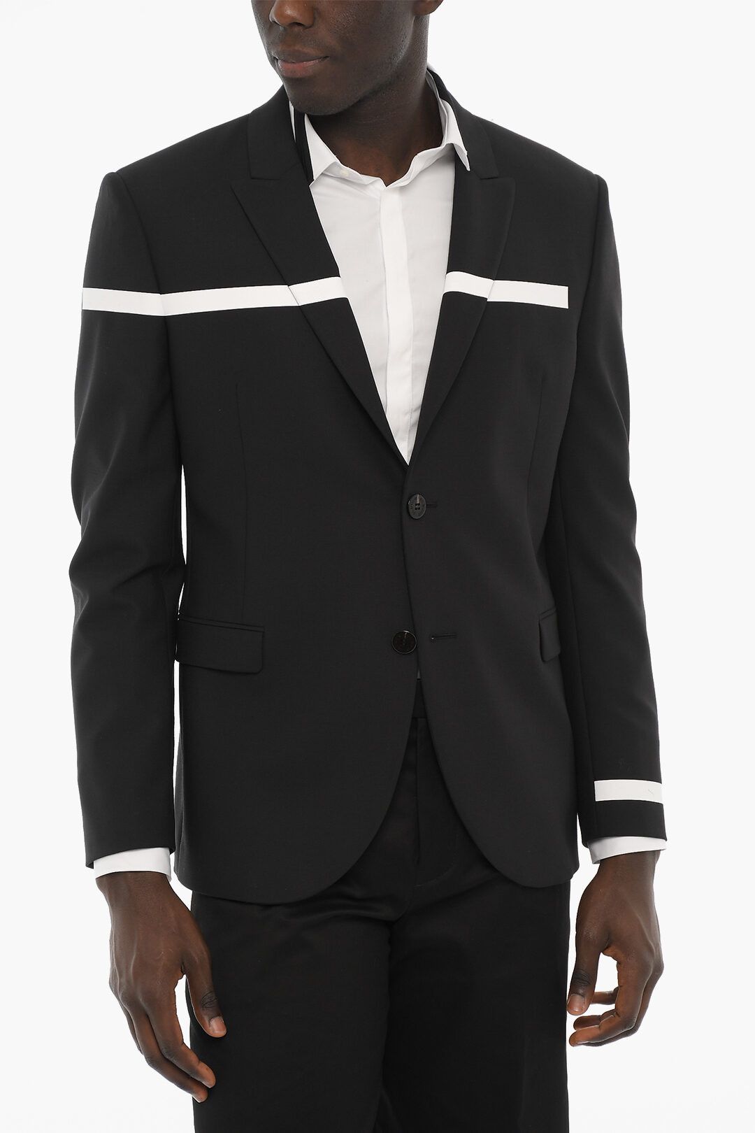 image of Neil Barrett Og1Mm1223 Blazer In Black, Men's (Size Small)