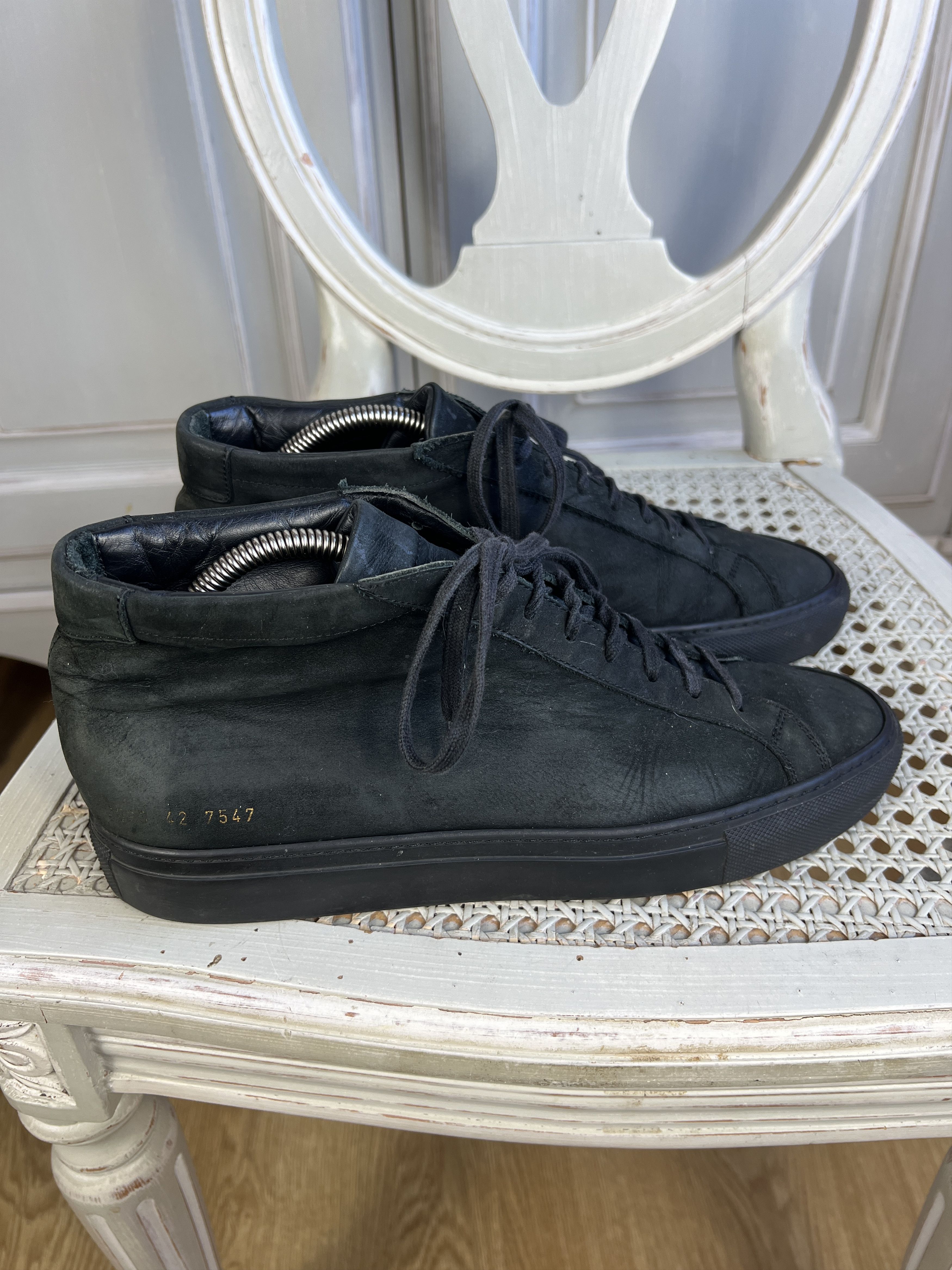 Common Projects COMMON PROJECTS ORIGINALS ACHILLES HIGH BLACK EUR 42 Size US 9 / EU 42 - 4 Thumbnail