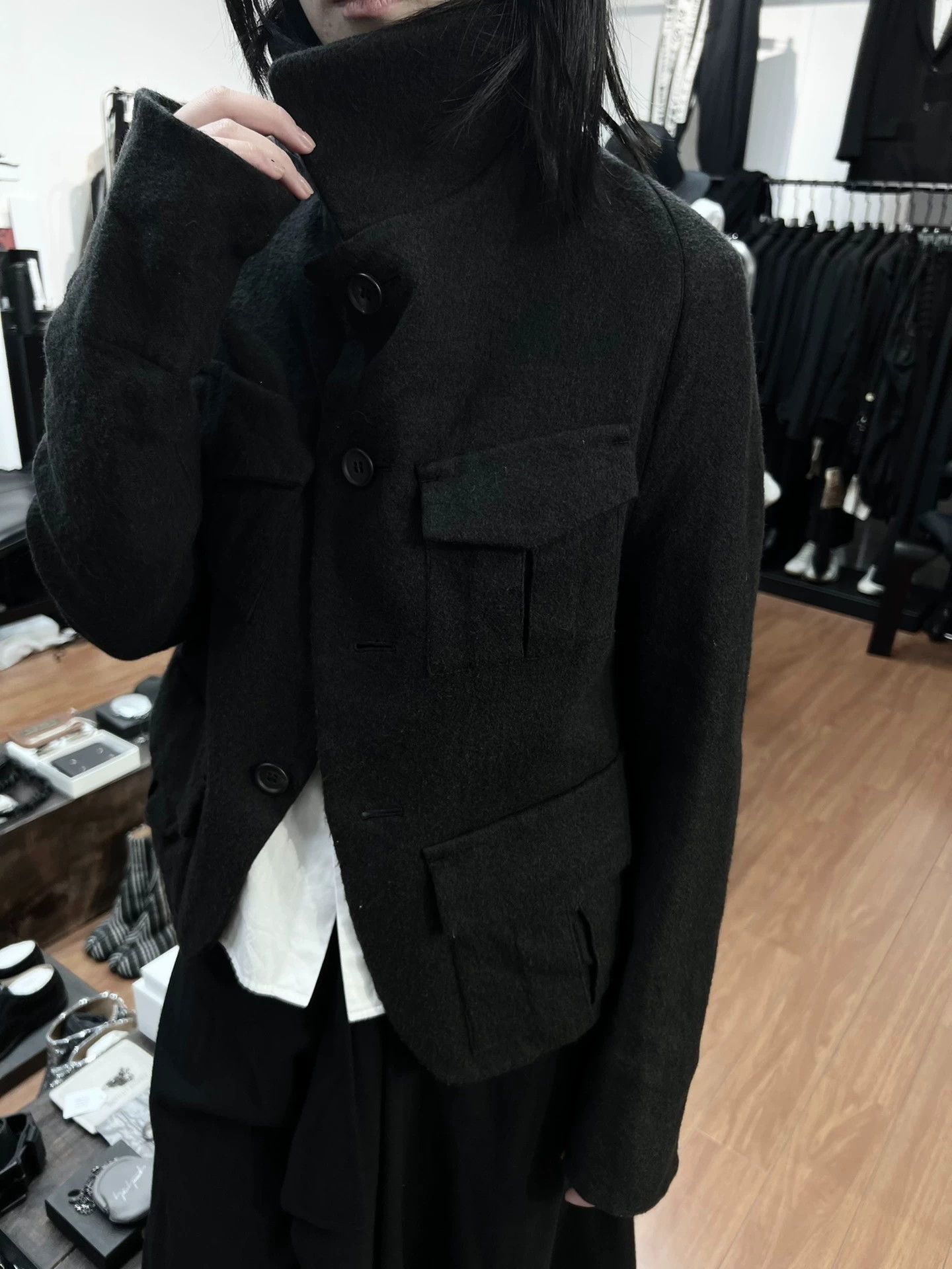 Yohji Yamamoto Yohji Yamamoto Wool Jacket Deep Brown Maillard Size 2 Size M / US 6-8 / IT 42-44 - 4 Thumbnail