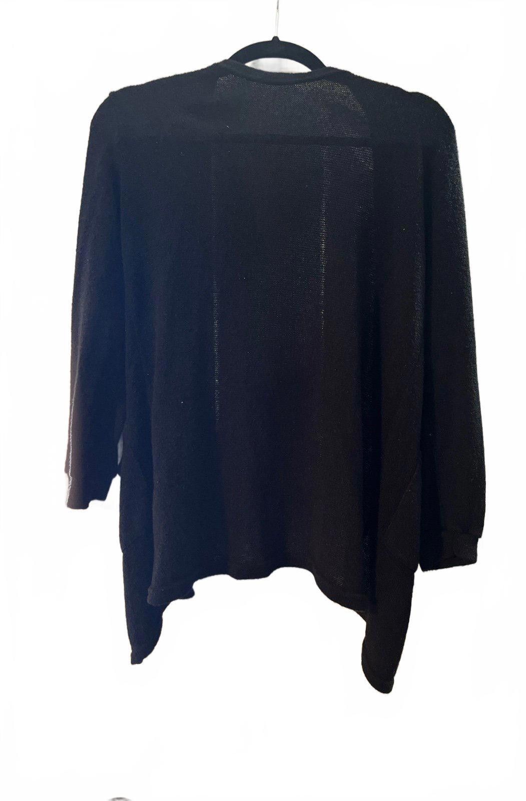 Designer Stylish Black Knit Cardigan - Perfect Layering Piece Size M / US 6-8 / IT 42-44 - 2 Thumbnail