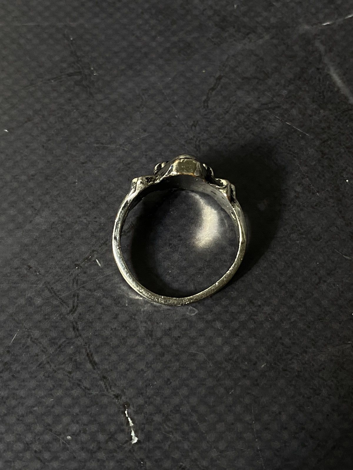 Japanese Brand Vintage Skull Ring, Red Crystal Eye, Gothic Size ONE SIZE - 4 Thumbnail