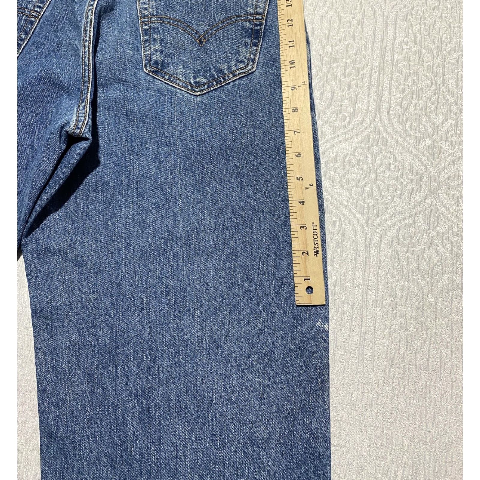 Levi's VINTAGE Levi's Jeans 560 Mens 34x32 Blue Loose Fit Tapered Leg Distressed Frayed Hem Y2k Jeans Size US 34 / EU 50 - 5 Thumbnail