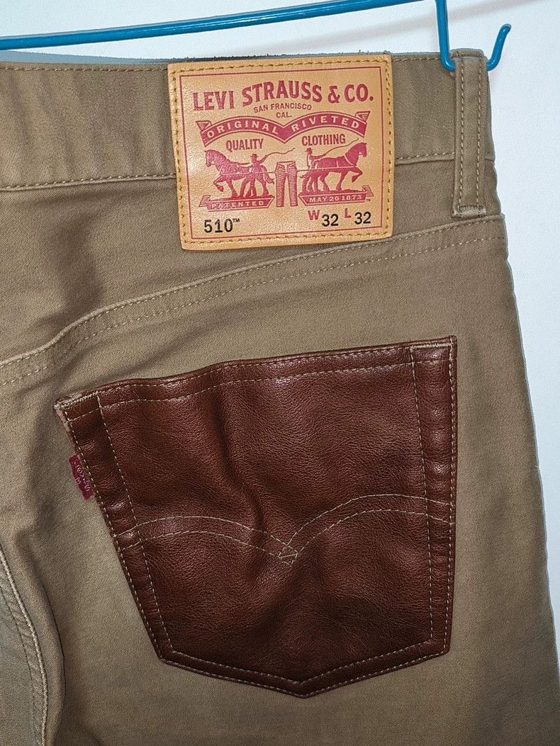 Junya Watanabe Junya Watanabe x Levis Khaki Jeans Size US 31 - 4 Thumbnail