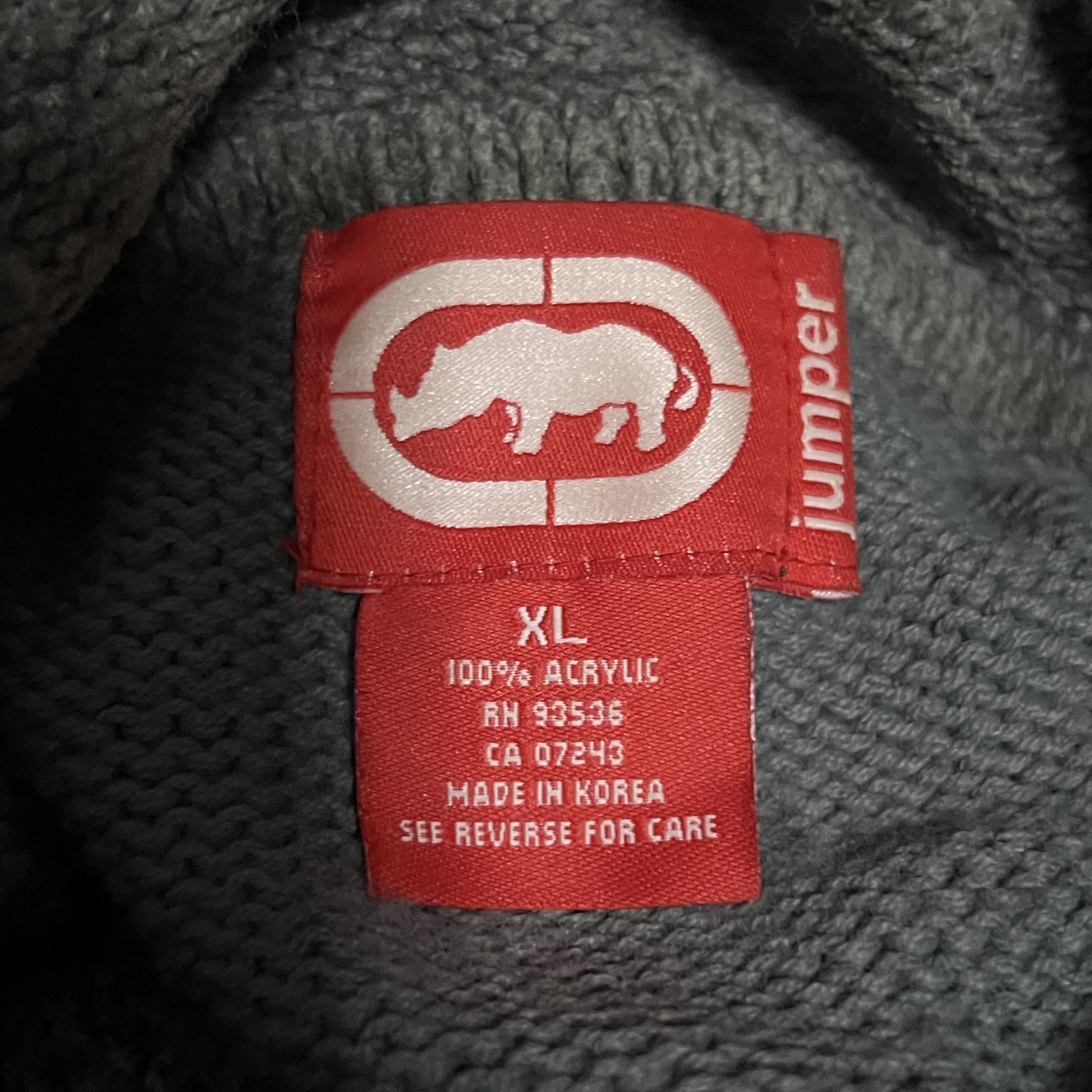 Ecko Unltd. Vintage Ecko Unltd Knit Sweater Size XL Gray Logo Y2K Size US XL / EU 56 / 4 - 6 Thumbnail