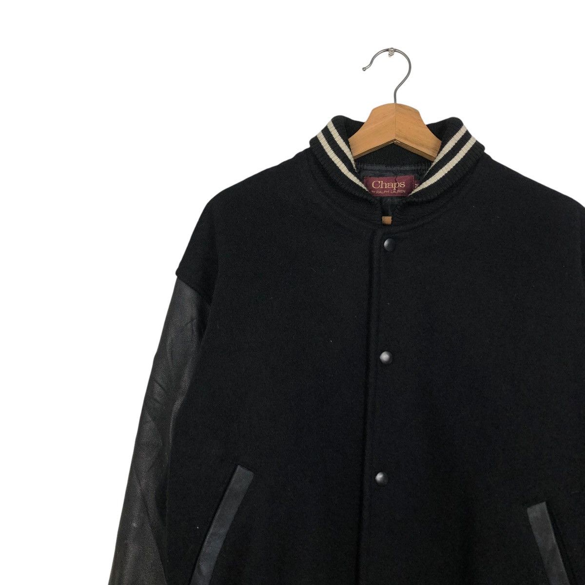 Ralph Lauren 🔥VINTAGE BOMBER JACKET LEATHER CHAPS RALPH LAUREN BIG LOGO Size US M / EU 48-50 / 2 - 7 Thumbnail
