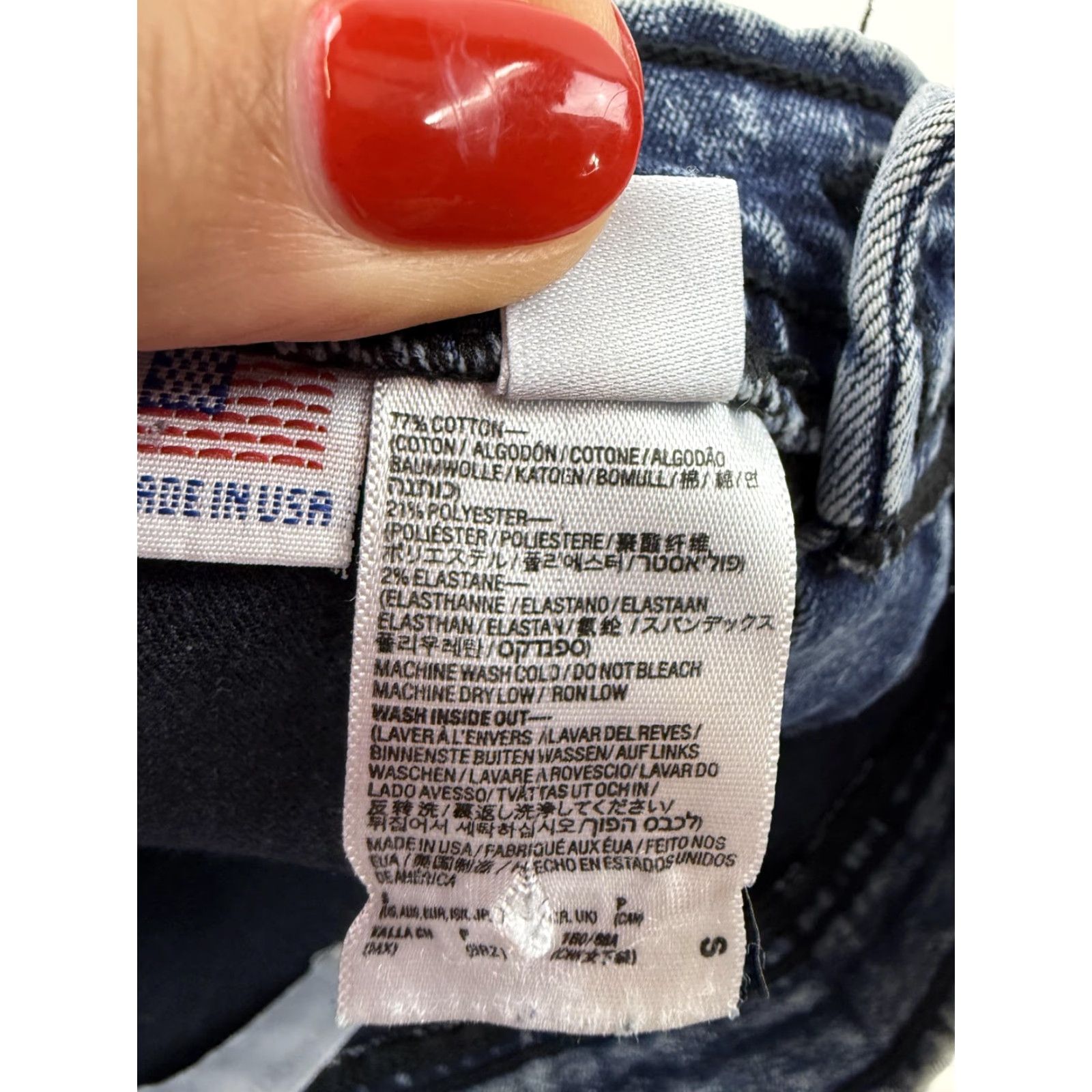 American Apparel American Apparel Jeans Womens Small Blue Acid Wash High Rise Jeggings Skinny Size 28" / US 6 / IT 42 - 5 Thumbnail