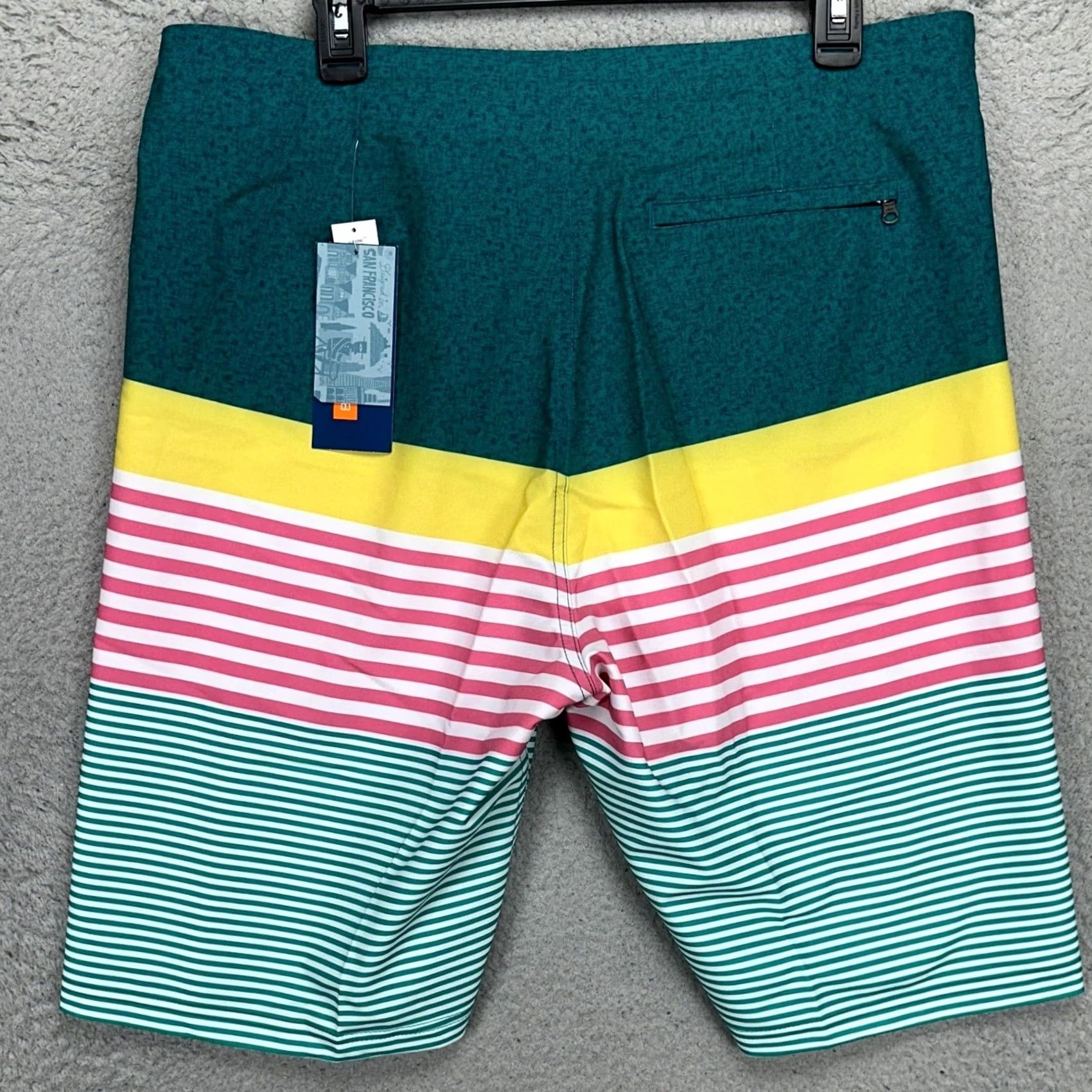 Old Navy Old Navy Mens Swim Trunks 34 Multicolor Colorblock Swimwear Stretch Board Shorts NEW Adult Medium Size US 31 - 2 Thumbnail