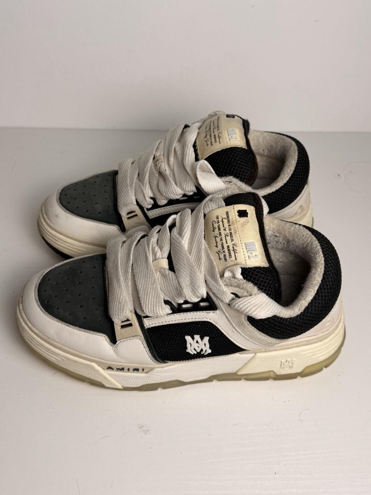 Amiri Amiri MA-1 Low-Top Sneakers Black/White SZ 8 Good Size US 8 / EU 41 - 3 Thumbnail