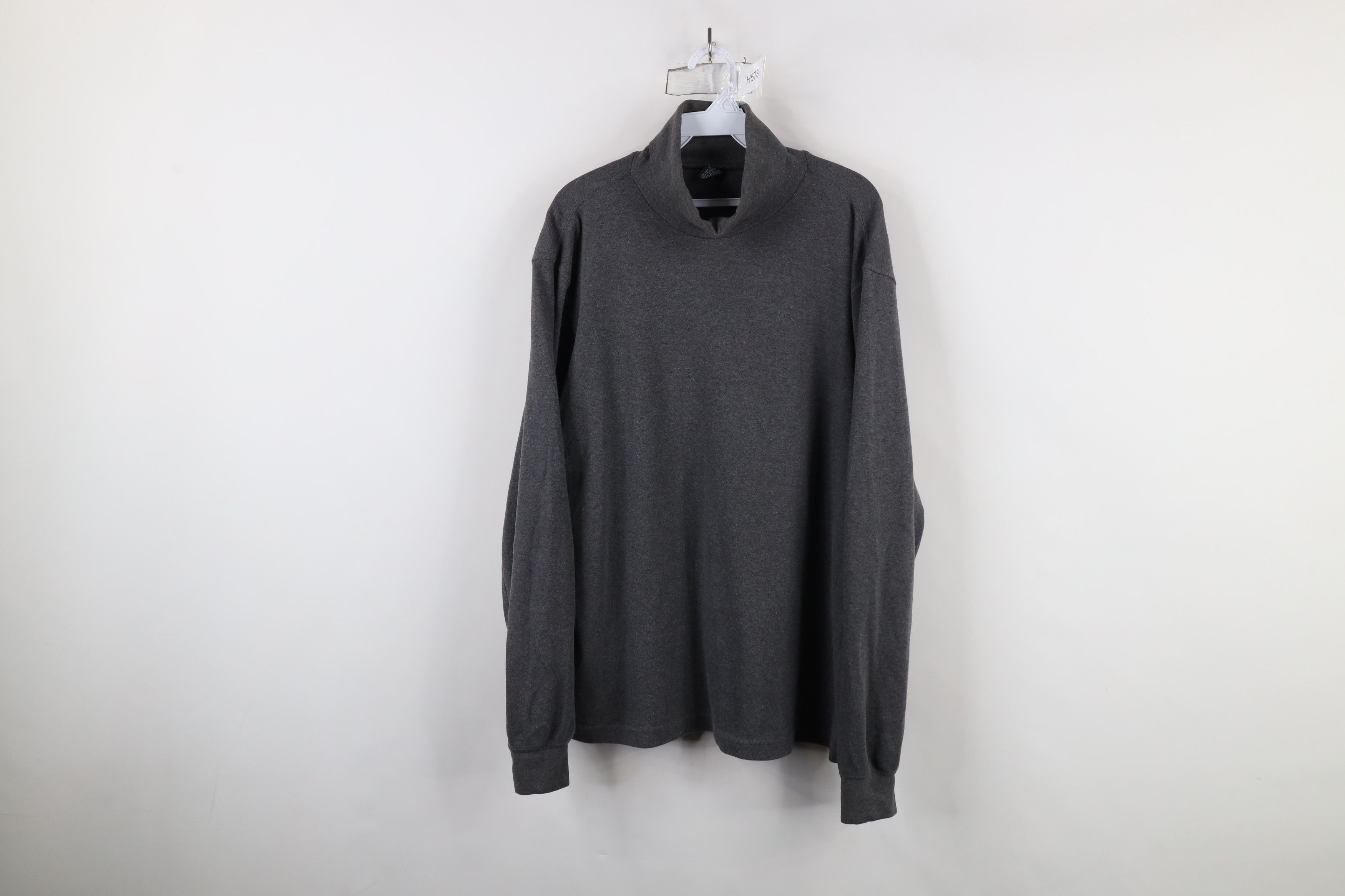 Lands' End × Vintage Vintage 90s Lands End Blank Long Sleeve Turtleneck T-Shirt Size US L / EU 52-54 / 3 - 1 Thumbnail