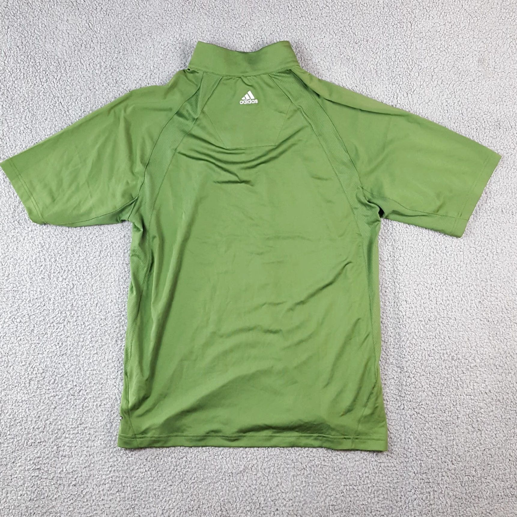 Adidas VINTAGE adidas ClimaCool Green Athletic Golf Polo Shirt Large Zip Short Sleeve Mens 90s Classic Size US L / EU 52-54 / 3 - 6 Thumbnail