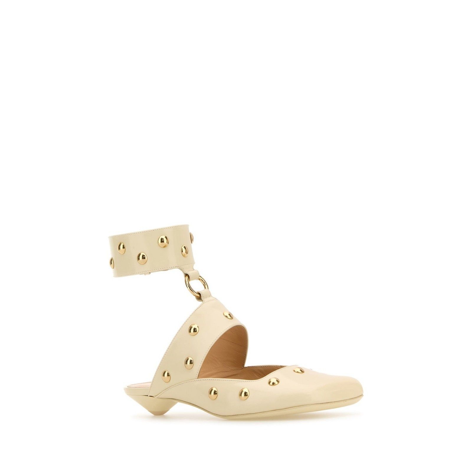 Chloe Chloe Jade Cream Beige Stud Sabot Sandal New & Authentic (Eu Size US 7 / IT 37 - 2 Thumbnail