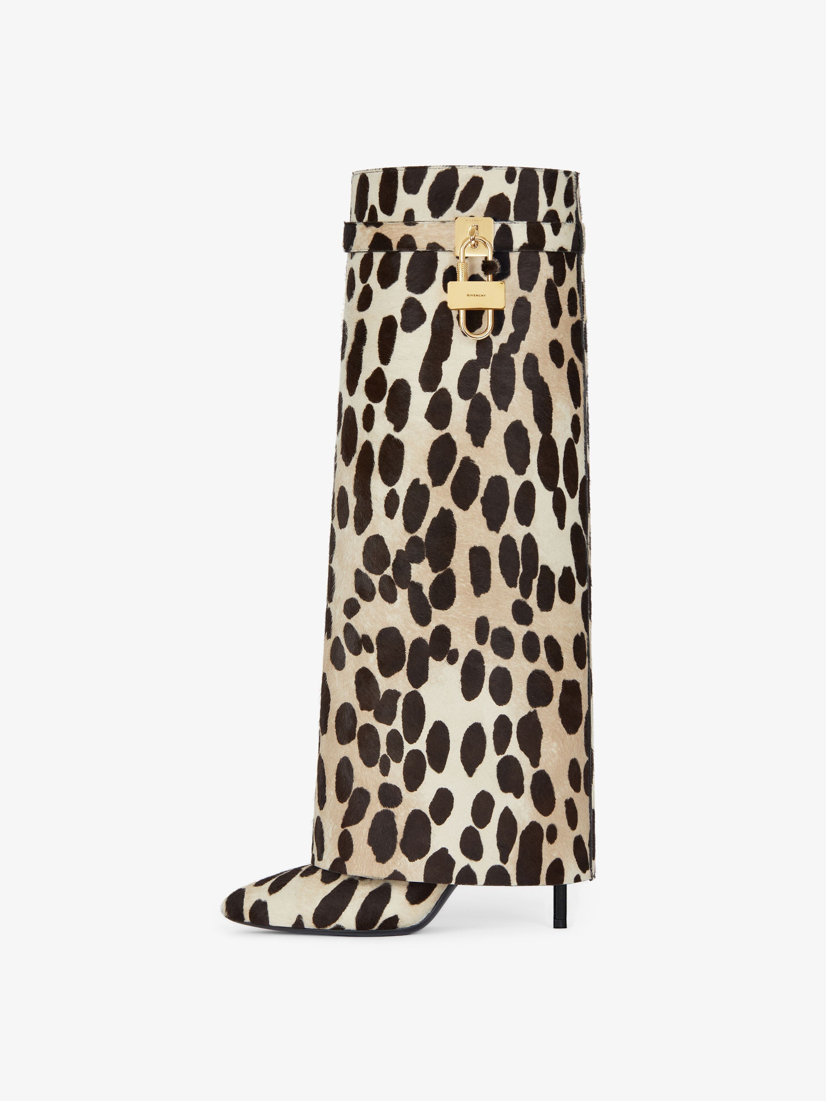 Givenchy o1srvl11e0925 Shark Lock Stiletto Boots in Leopard Size US 5.5 / IT 35.5 - 4 Thumbnail