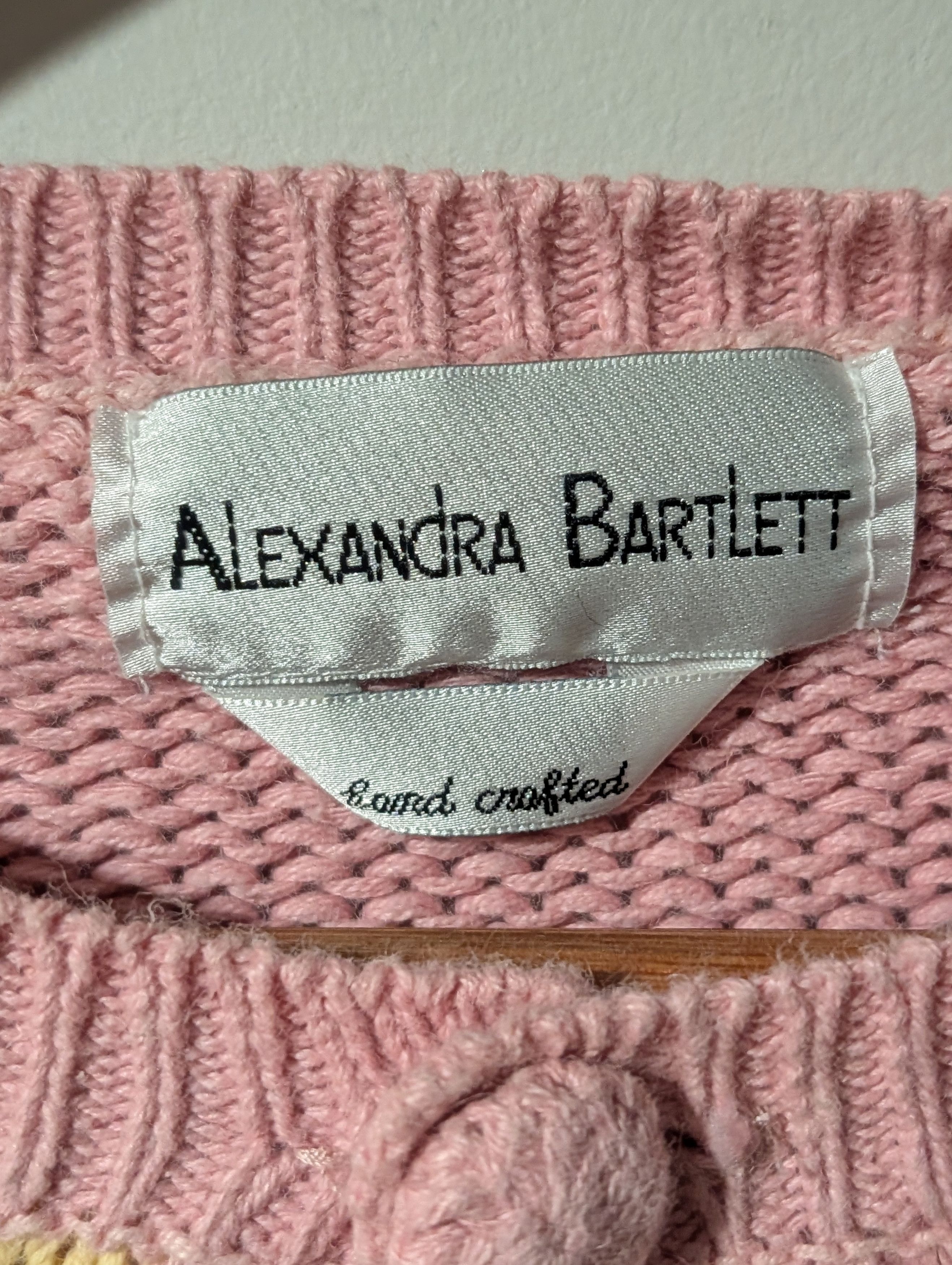 Vintage Vintage 90s Alexandra Barlett Hand Crafted Ramie Cardigan Size L / US 10 / IT 46 - 3 Thumbnail