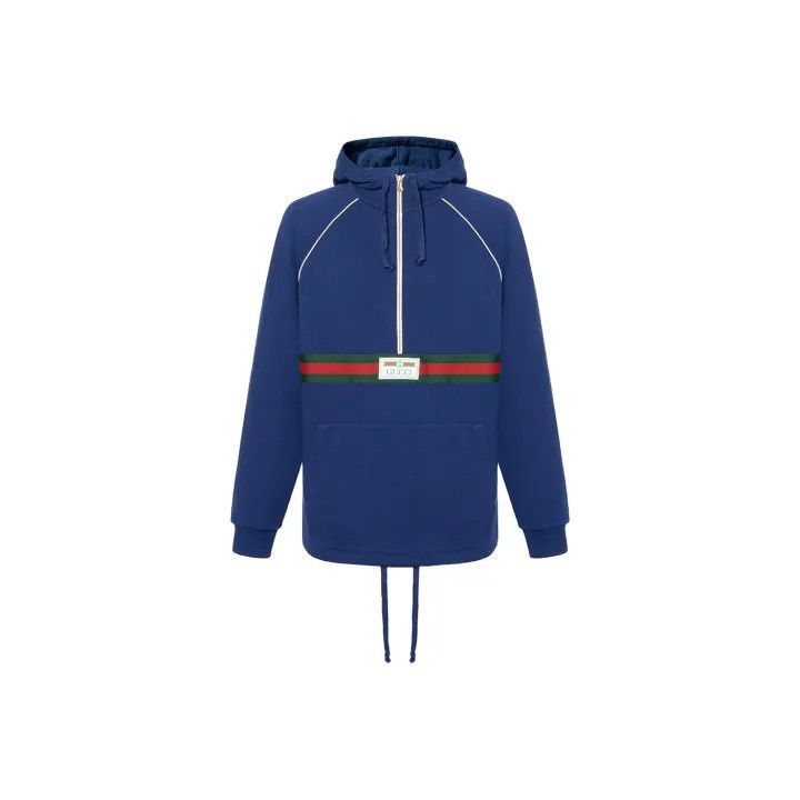 Gucci Gucci Gucci Blue Hooded Sweatshirt with Logo -2506 Size US XS / EU 42 / 0 - 1 Thumbnail