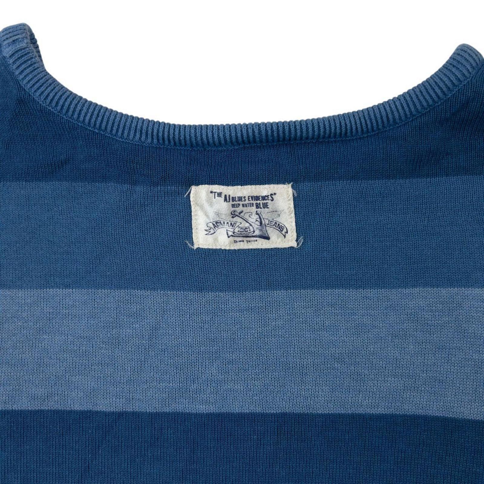 Other Vintage 2000s Armani Jeans Gradient Striped Jumper Size L Size US L / EU 52-54 / 3 - 4 Thumbnail