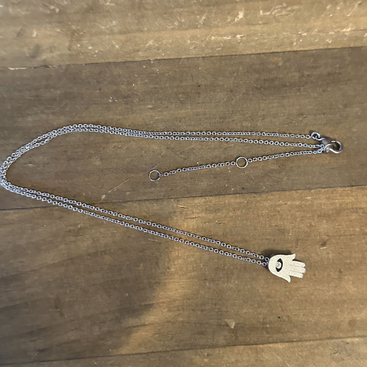 Other Silver tone Hamsa hand pendant necklace Size ONE SIZE - 2 Thumbnail