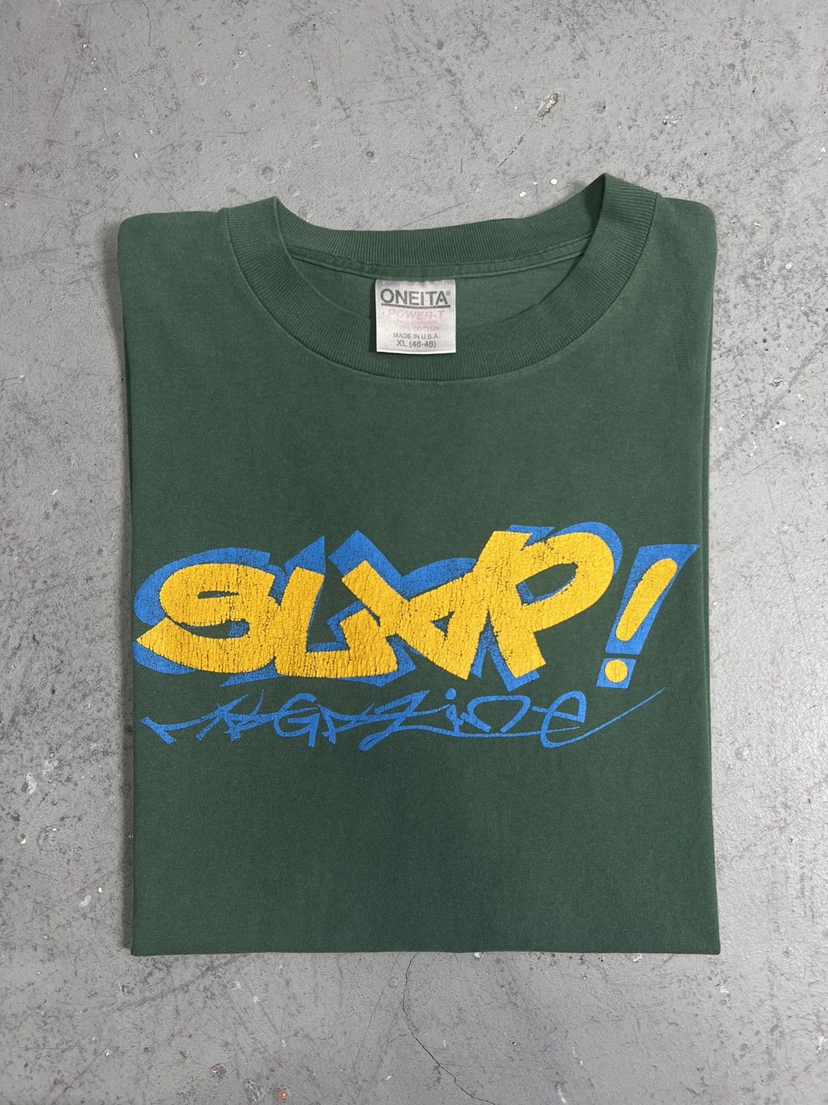 Shorty's Skateboards × Vintage VTG Slap! Magazine Oneita Tag XL Size US XL / EU 56 / 4 - 1 Thumbnail